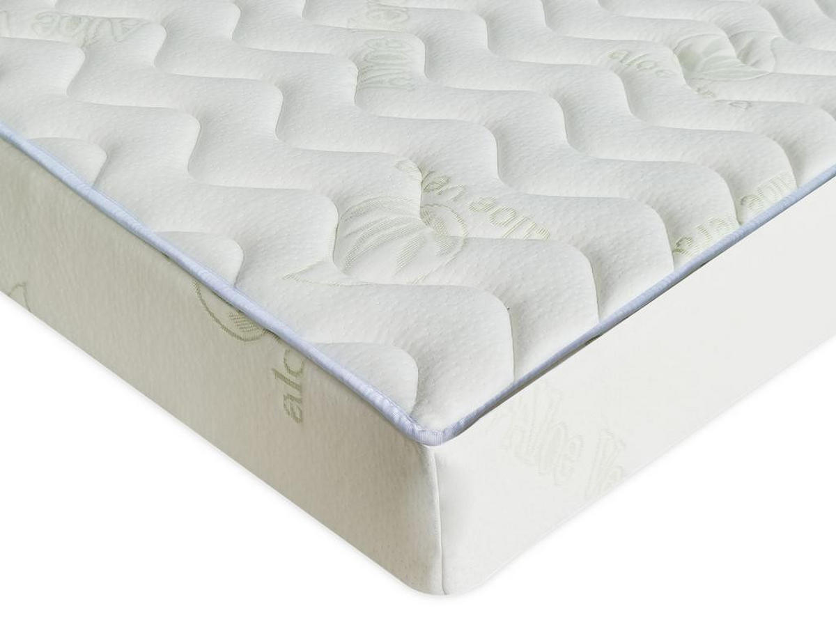 MATRATZE für Schlafsofa Klappsofa - 140 x 190 cm - Kaltschaum mit Aloe Vera - 1 Zone - Härtegrad 2 - Stärke 12 cm - FIESTA von NATUREA - Weiß, Textil - Vente-Unique