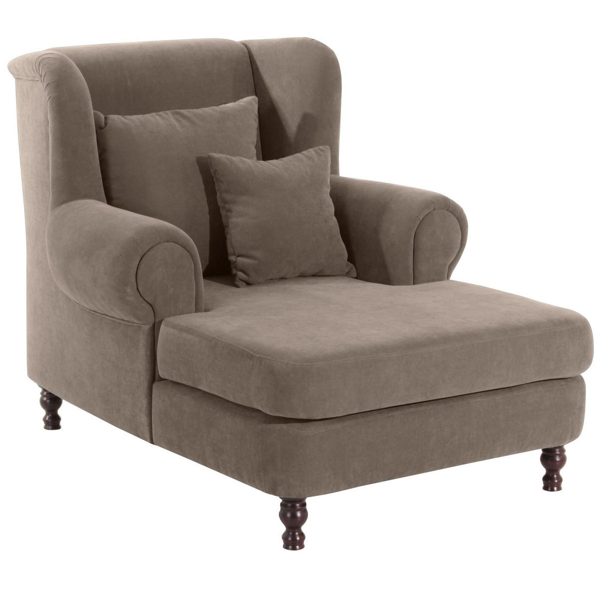SESSEL XXL Karley Bezug Veloursstoff Buche nussbaum dunkel / sahara - Sahara, Kunststoff (149/103/103cm) - 58aufmkessel