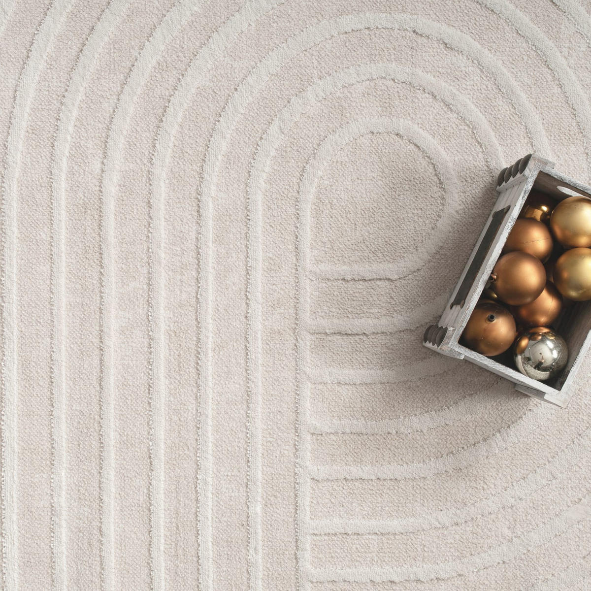 FLACHWEBETEPPICH Boho Creme 120 x 160 cm - Creme, Kunststoff (120/160cm) - TT Home