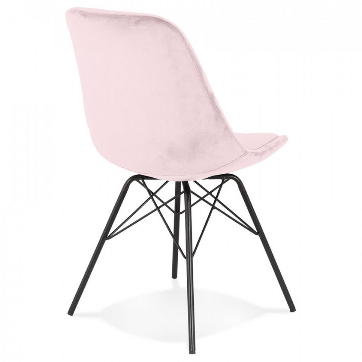 STUHL Rosa 45x83x55cm - Schwarz/Rosa, Holz/Metall (45/83/55cm) - AlterEgo