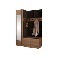 GARDEROBEN-SET Orion X - Nussbaumfarben/Braun, Holzwerkstoff/Kunststoff (124/186/46cm) - MIRJAN24