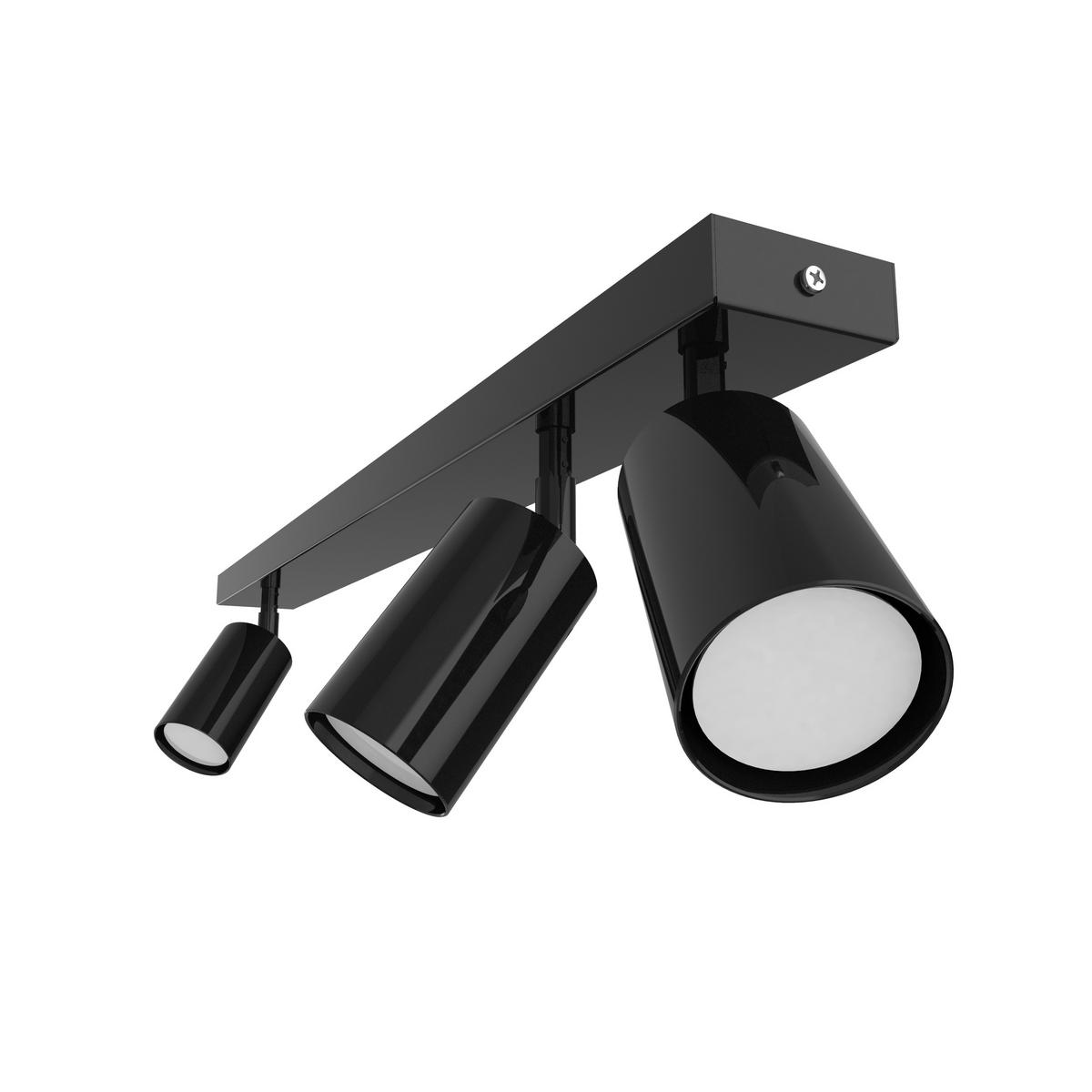 DECKENLEUCHTE - Schwarz Hochglanz, Metall (6/70/6cm) - Lumicom