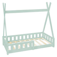 KINDERBETT Tipi 70x140 cm Mint - Mintgrün, Holz (70/140cm) - ML-DESIGN