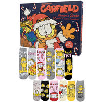 ADVENTSKALENDER Garfield mit 12 Paar Socken Größe 35-41 - Multicolor, Textil (37/5/26.5cm) - United Labels