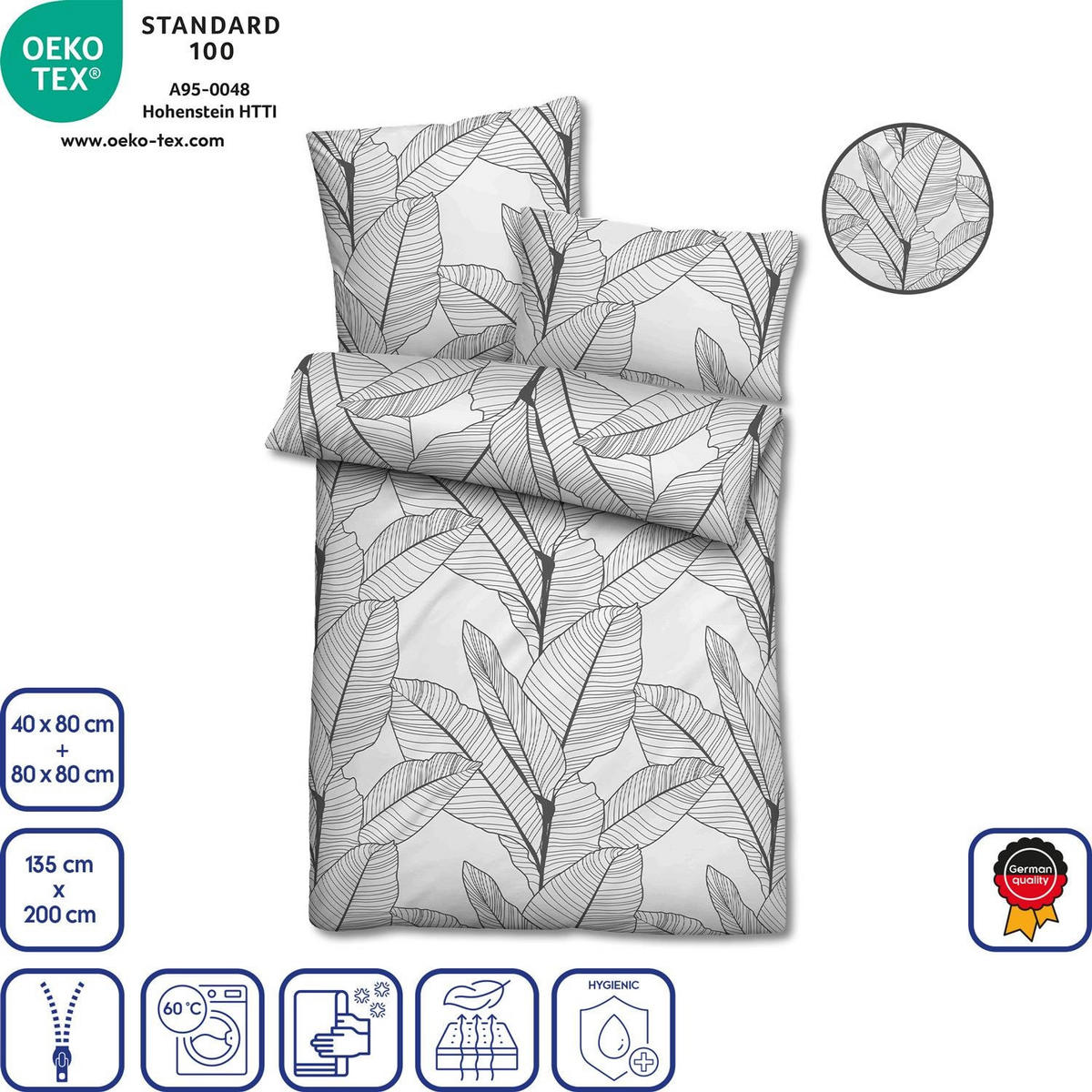 BETTWÄSCHE 135x200 cm - Weiß, Textil (135/200cm)