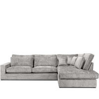 ECKSOFA RECHTS IMPERA Modern 4/5 Sitzer, Hellgrau - Hellgrau, Textil (314/224cm) - KONSIMO®