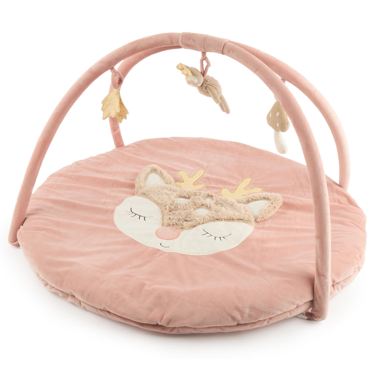 SPIELDECKE mit Activitybogen Reh Ella - Rosa, Textil (90/90cm) - Bieco Spielwaren