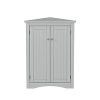 ROHOVÁ skrinka z MDF 61,5x34,5x80 cm sivá s 2 dvierkami a 3 úložnými priehradkami - sivá, kompozitné drevo (34.5/90/61.5cm) - Modfu