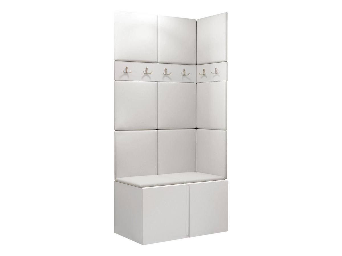 GARDEROBEN-SET Orion I - Weiß, Holzwerkstoff/Kunststoff (84/186/46cm) - MIRJAN24