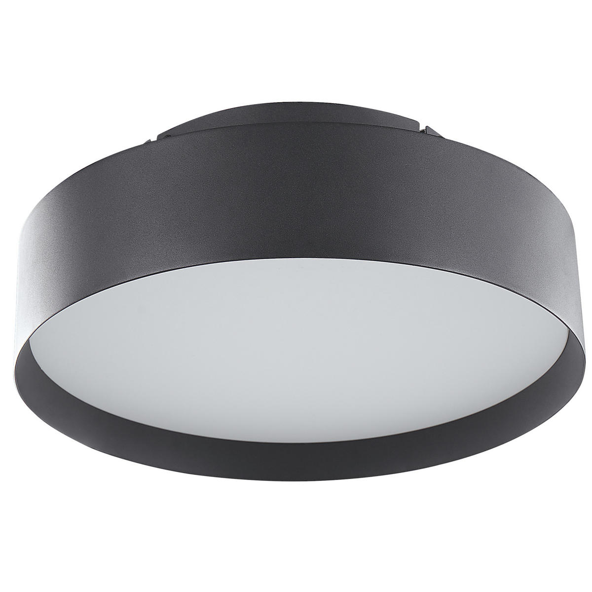 DECKENLEUCHTE Moei 45/45/17 cm - Schwarz, Metall (45/45/17cm) - Beliani
