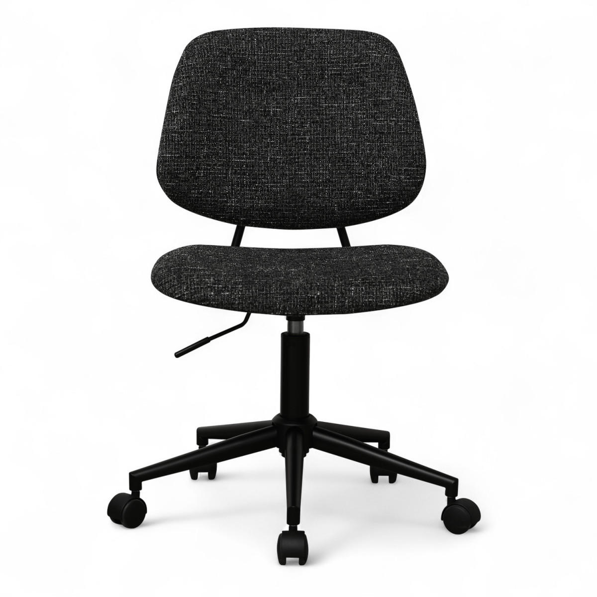 DREHSTUHL höhenverstellbar in Webstoff Schwarz - Schwarz, Textil/Metall (60/82/57cm) - Furnhouse