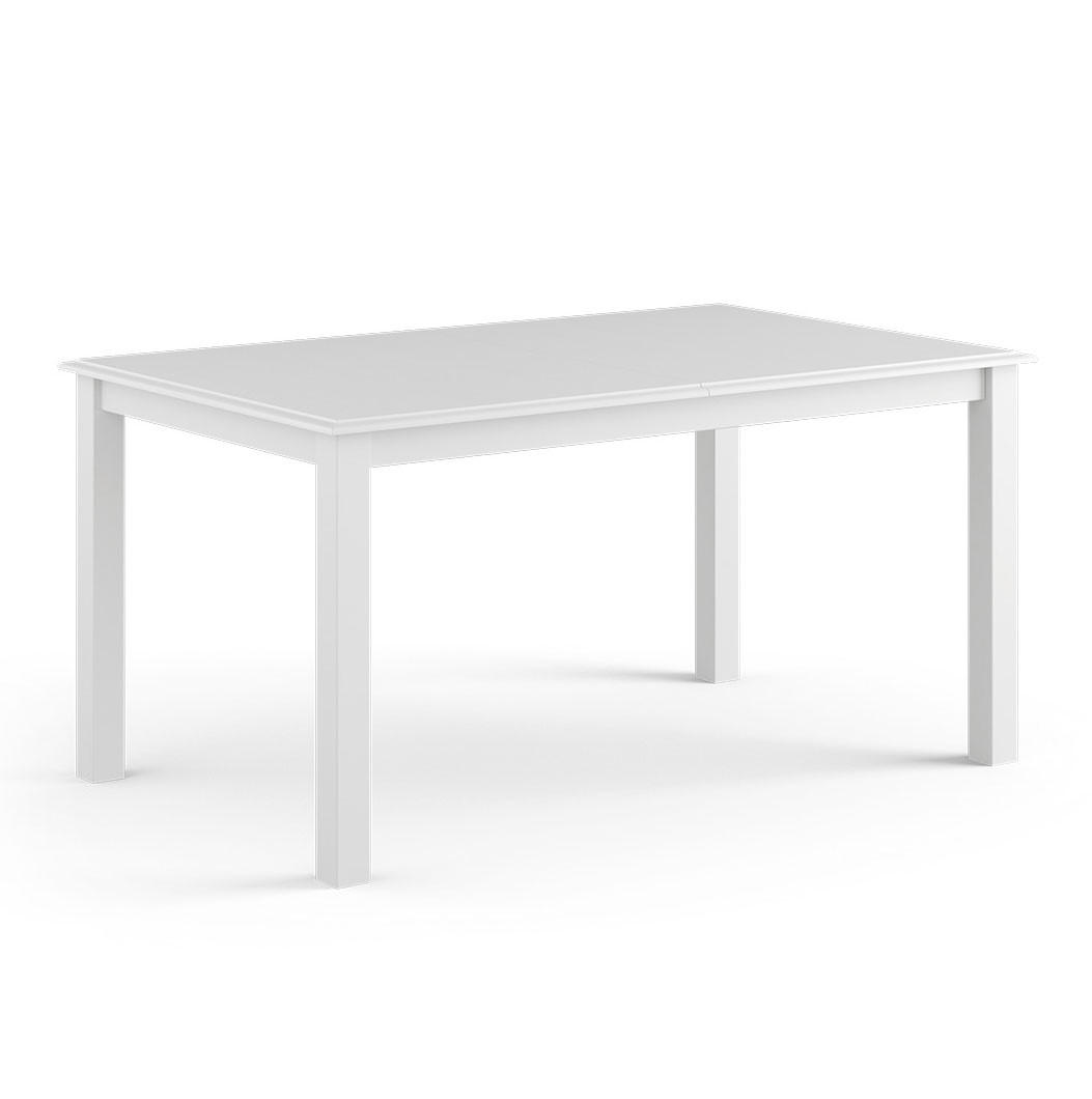 ESSTISCH Belluno Elegante Kiefer weiß (RAL9010) lackiert 150-197 / 93 / 75cm - Weiß, Holz/Metall (93/197/75cm) - Feldmann-Wohnen