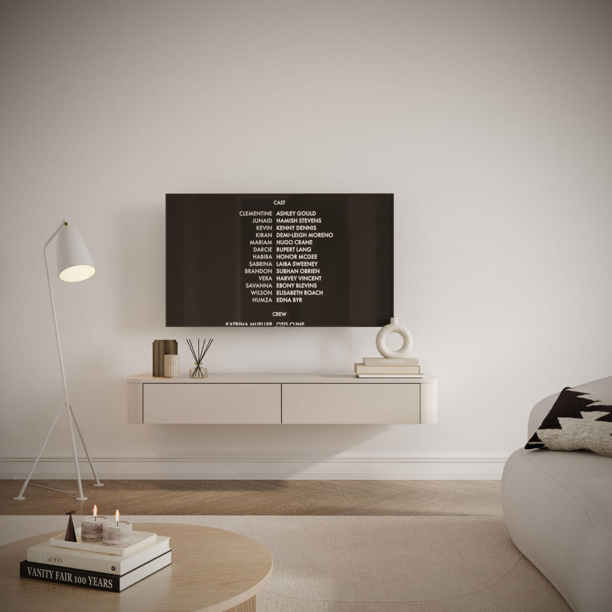 TV-BOARD Luvio Kaschmirgrau hängend 140/20/39 cm - Taupe, Holzwerkstoff (140/20/39cm) - Selsey