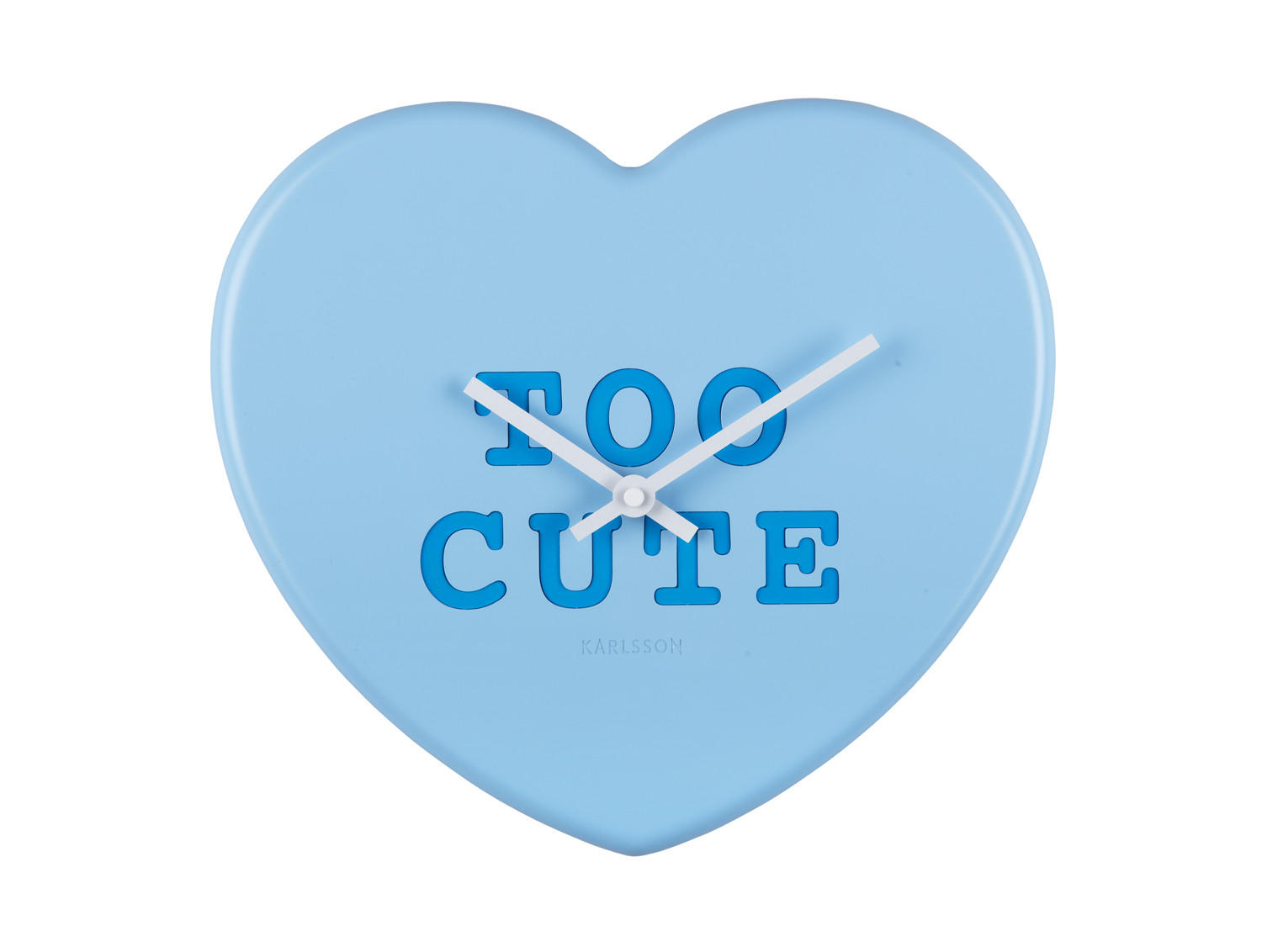 WANDUHR Heart Candy 27/30/27 cm - Blau, Kunststoff (30/27/27cm) - Karlsson
