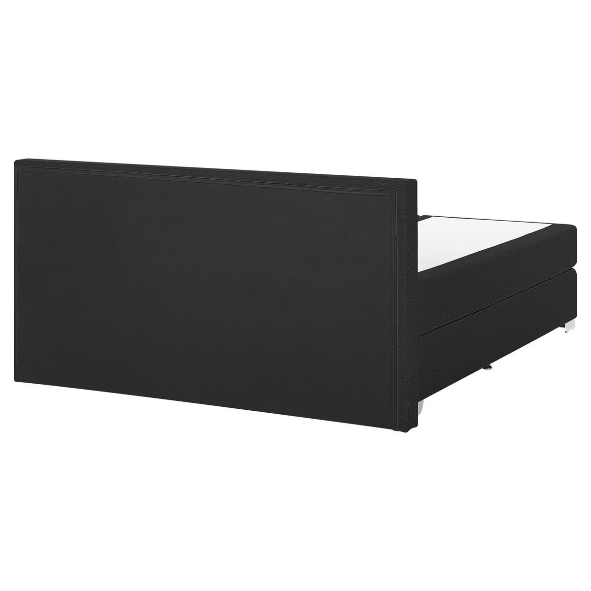 BOXSPRINGBETT 160/200cm Schwarz President - Schwarz, Textil (160/200cm) - Beliani