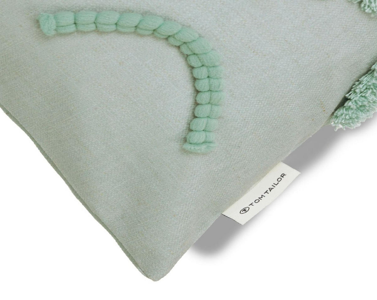 ZIERKISSENHÜLLE Tufted Boho mint 40x60cm - Mintgrün, Textil (40/60cm) - Tom Tailor