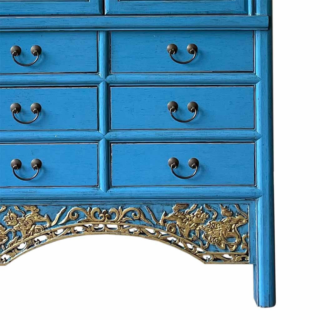 SCHRANK aus Holz 100x43x170 cm - Blau, Holz (100/170/43cm) - Wanderlust