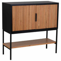 SIDEBOARD 2 türen holz und metall 100x40x100 cm - Braun, Holz (100/100/40cm) - Wanderlust