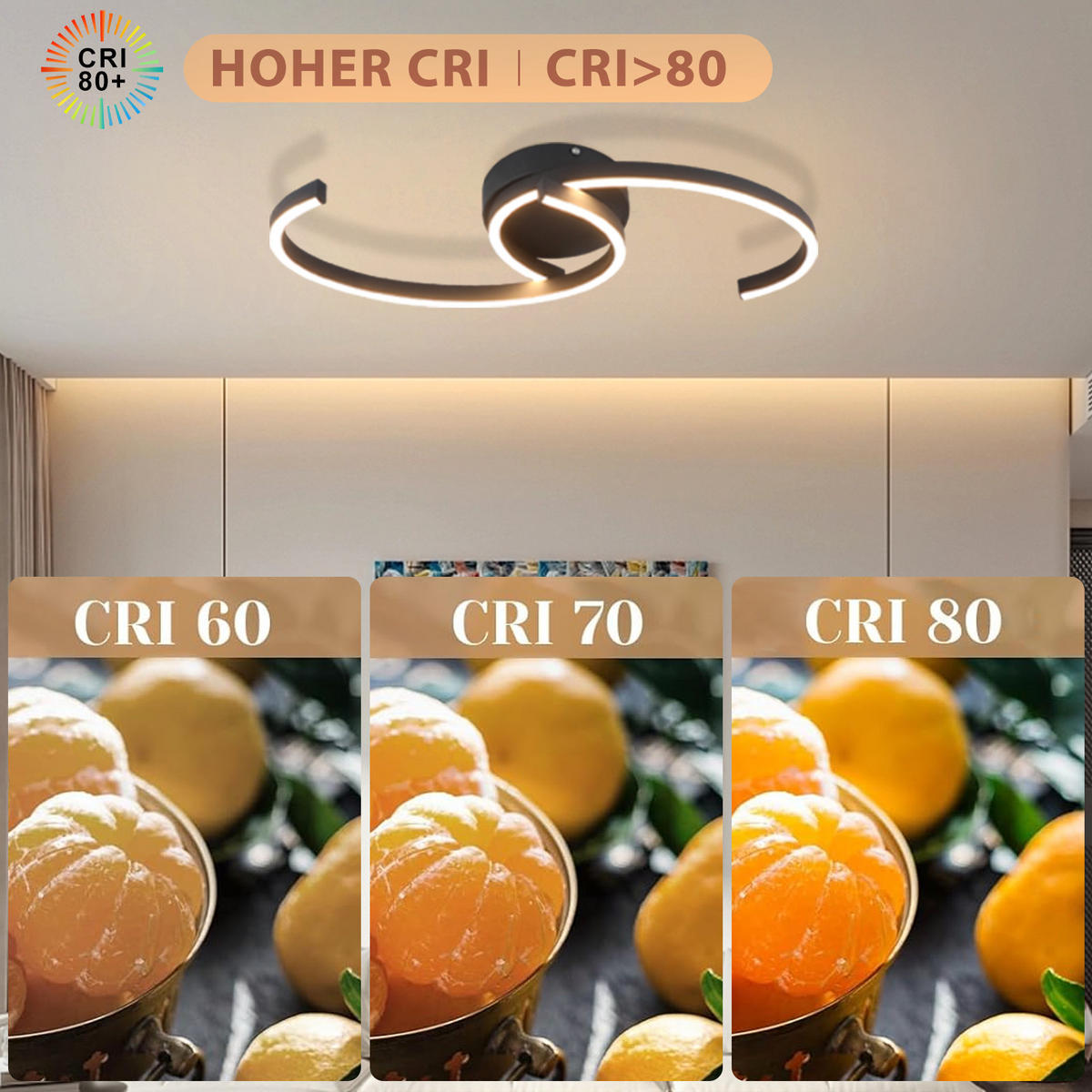 LED-DECKENLEUCHTE Hornwall 61.6/7.0/23.0 cm - Schwarz, Metall (23/61.6/7cm) - ZMH
