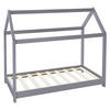 KINDERBETT mit Dach 70x140 cm Hellgrau - Hellgrau, Holz (70/140cm) - ML-DESIGN