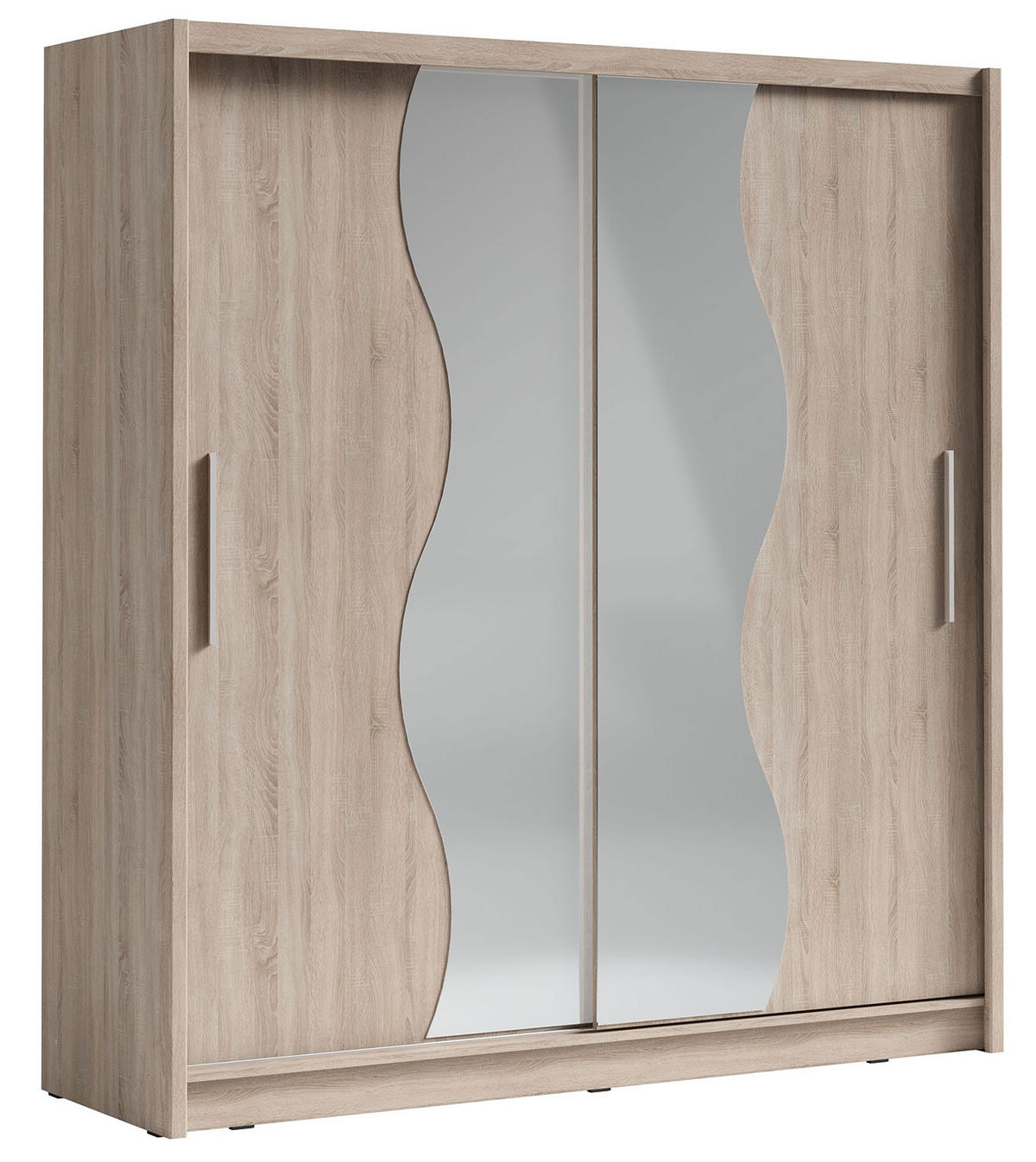 SCHIEBETÜRENSCHRANK Bergamo sonoma eiche 205 cm / 62,5 cm / 215 cm - Braun/Sonoma Eiche, Holz/Holzwerkstoff (205/215/63cm) - Feldmann-Wohnen