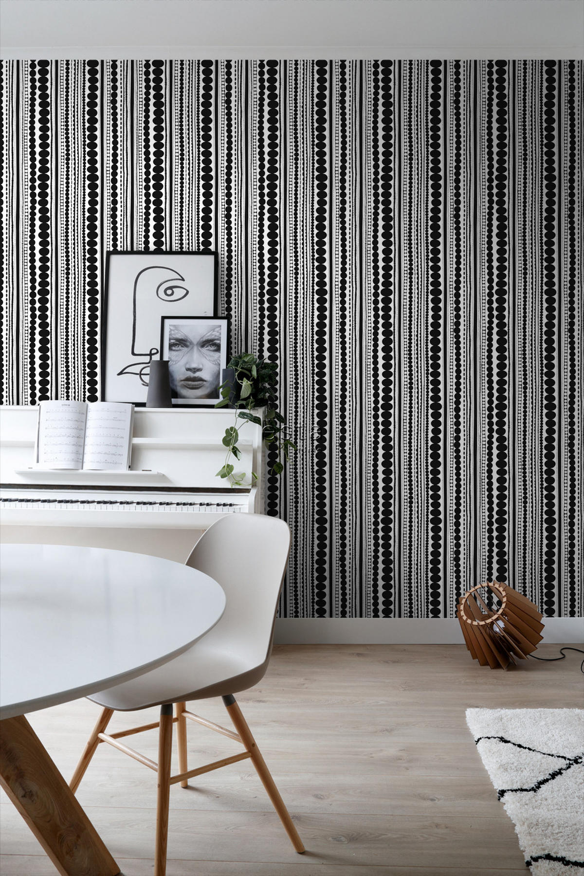 TAPETE Perlen 53 cm x 10.05 m - Schwarz, Papier (53/1000cm) - ESTAhome