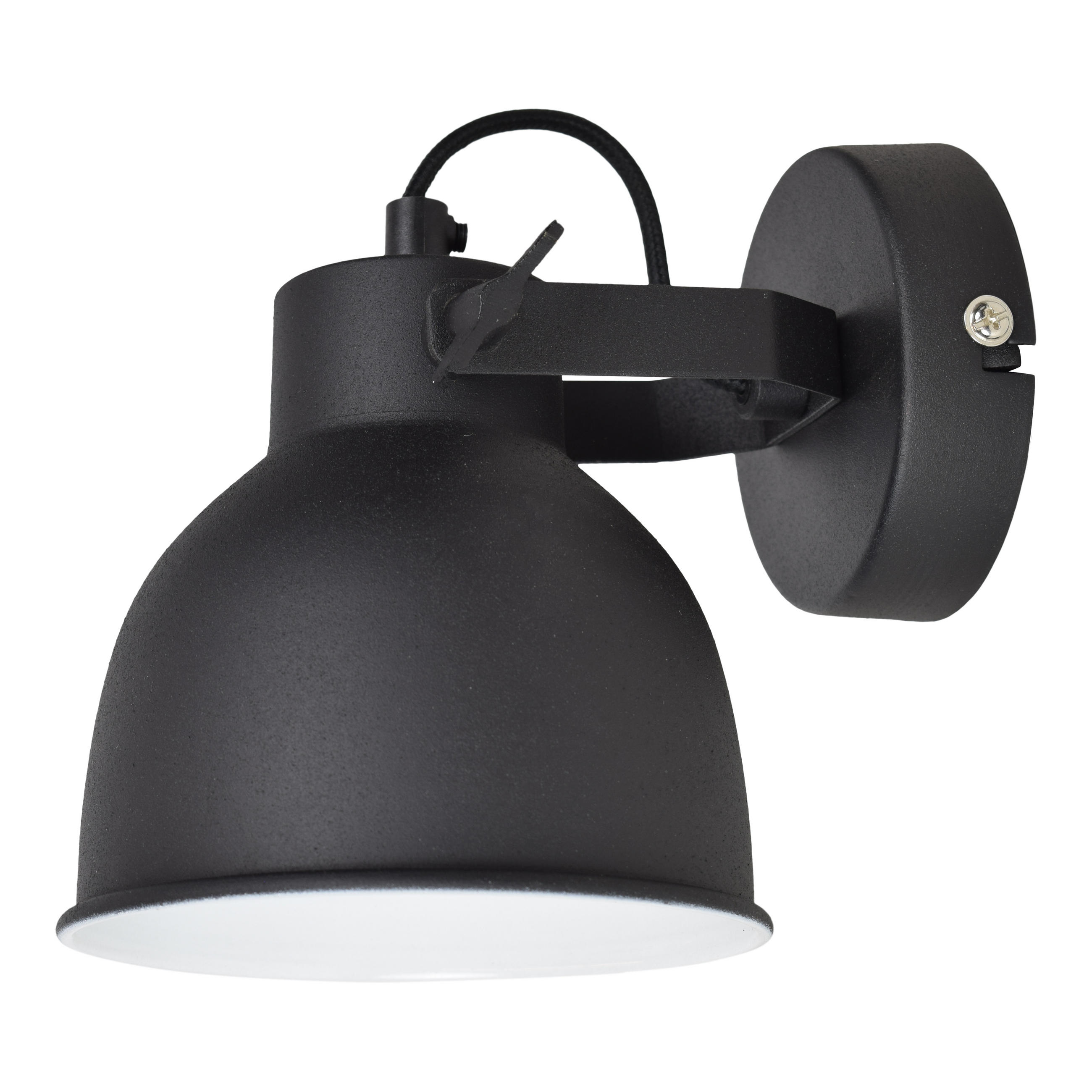 WANDLAMPE Industria Schwarz - Schwarz, Metall (14/16/19cm) - Urban Interiors