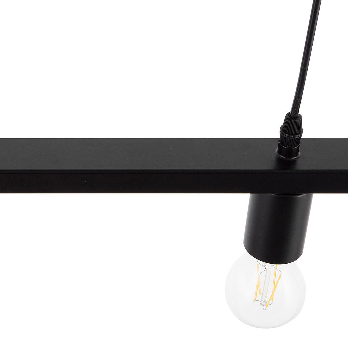 HÄNGELEUCHTE Bayas 4/100/127 cm - Schwarz, Metall (4/100/127cm) - Beliani