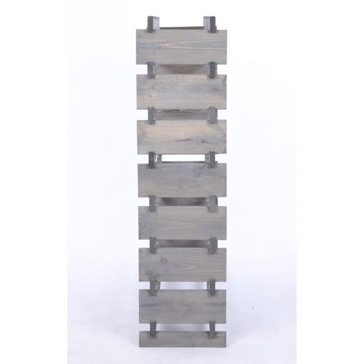 WEINREGAL VINOTECA FLEX PRO HxBxT 107x84x28cm 68 Flaschen auf 8 Ebenen Grau - Grau, Holz (84/107/28cm) - PROREGAL