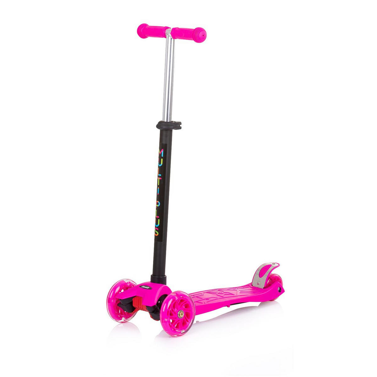 KINDERROLLER 3 in 1 Multi Plus pink 3 Räder, Laufrad, Roller, LED-Lichter - Rosa, Metall (55/27/85cm) - Chipolino