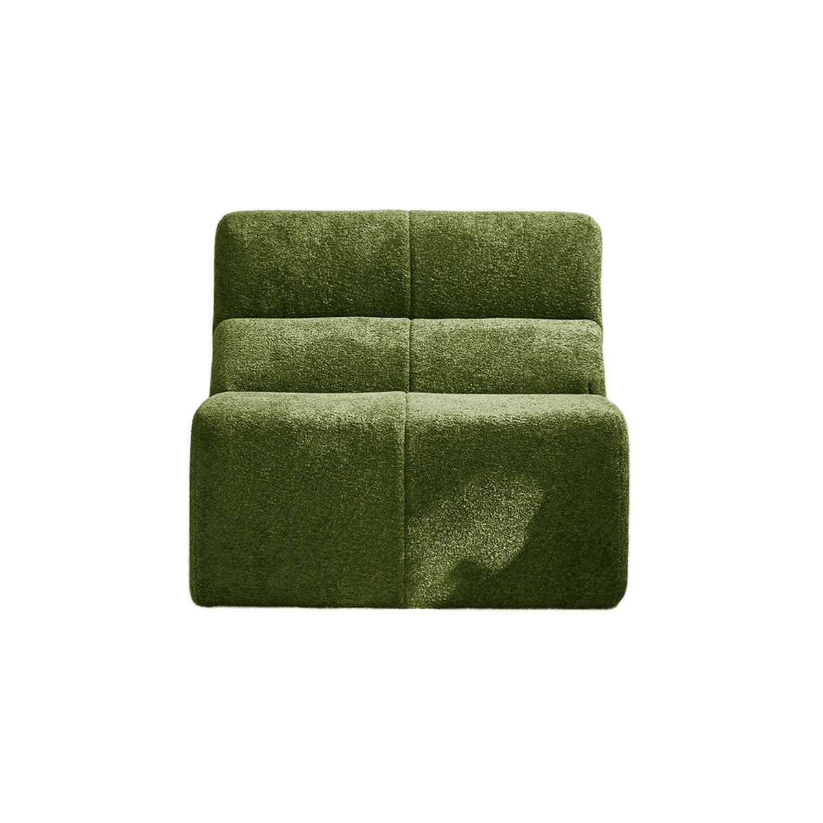 SOFA-SESSEL Samtbezug komprimiert ohne Montage 94/110/79 cm Grün - Grün, Textil (110/79/94cm) - Redom