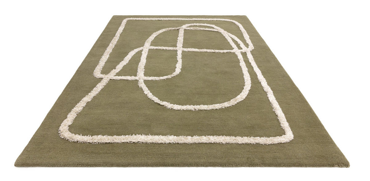 TEPPICH modern Wolle ETERNITY Grün 120 x 170 cm - Grün, Naturmaterialien (120/170cm) - Novatrend