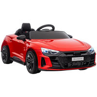 KINDER ELEKTROAUTO, Schwarz/Rot/Weiß, Kunststoff+ Eisen - Rot, Metall (103/58/41cm) - HOMCOM