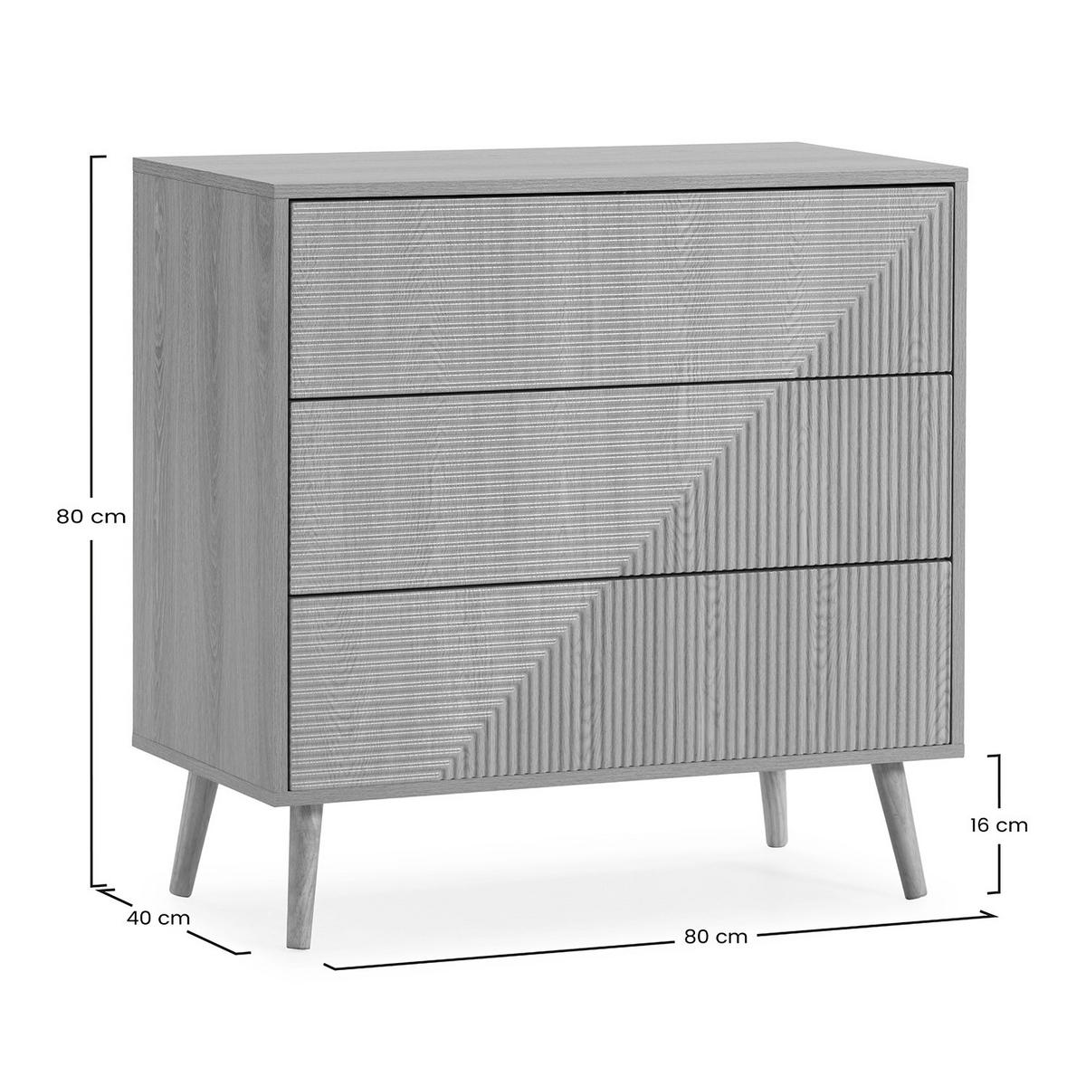KOMMODE 80/80/40 Telmo Eichenfarbe - Honigeiche, Holzwerkstoff (80/80/40cm) - VS Venta-stock