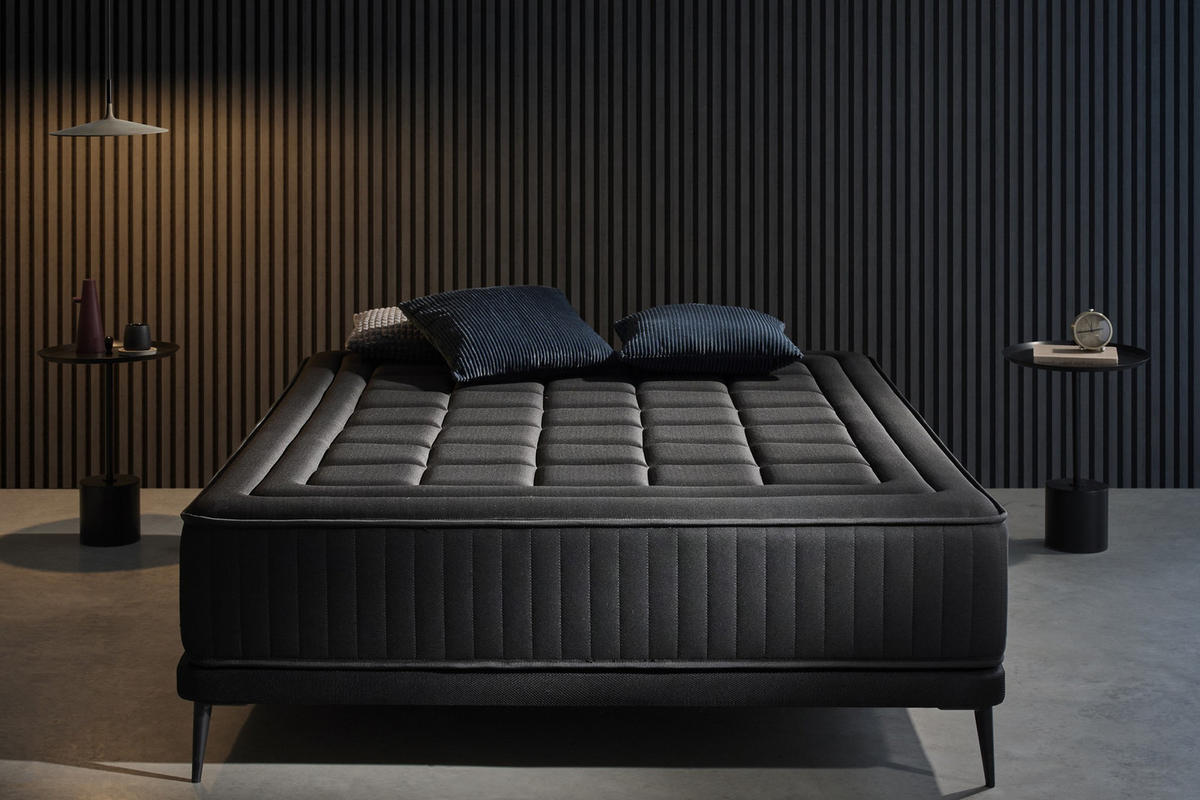 MATRATZE Magnum Black - 160X190 cm - Schwarz, Textil (160/190cm) - Moonia