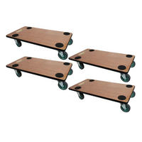 TRANSPORTROLLER 4er-Set Hercules mit 4 Rollen 11,5x30x60 cm Traglast 200kg Sperrholzplatte Braun - Braun, Holzwerkstoff (60/30/11.5cm) - PROREGAL