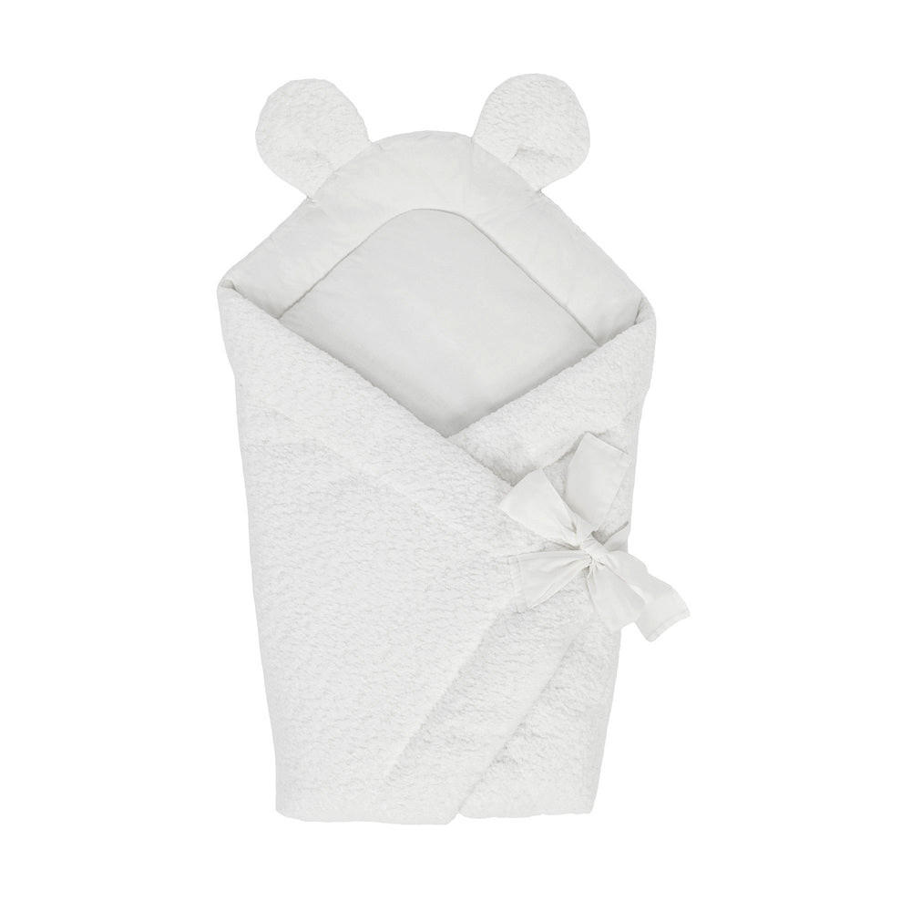 BABYWICKELTUCH, Boucle, weiß - Weiß, Textil (35/65cm) - MeowBaby