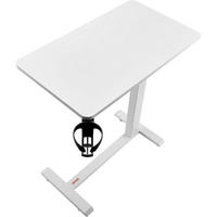 ÜBERBETTTISCH höhenverstellbar mit Rollen Weiß 70 x 40 cm - Weiß, Metall (70/40/102.8cm)