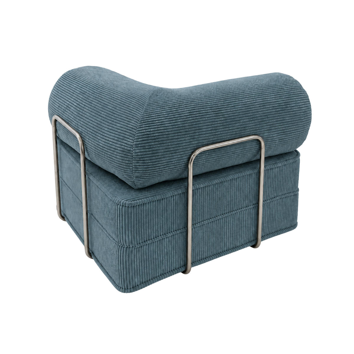 PREMIUM Lounge Sessel aus strukturiertem Stoff Türkis - Türkis, Textil (100/70/100cm) - SURB