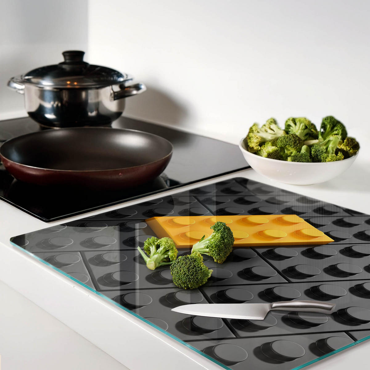GLASPLATTE 60x52 cm Lego - Gelb, Glas (60/0.4/52cm) - TULUP
