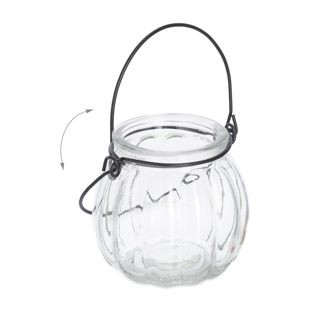 12XWINDLICHT - Transparent, Glas/Metall (8/7.5/8cm) - Relaxdays