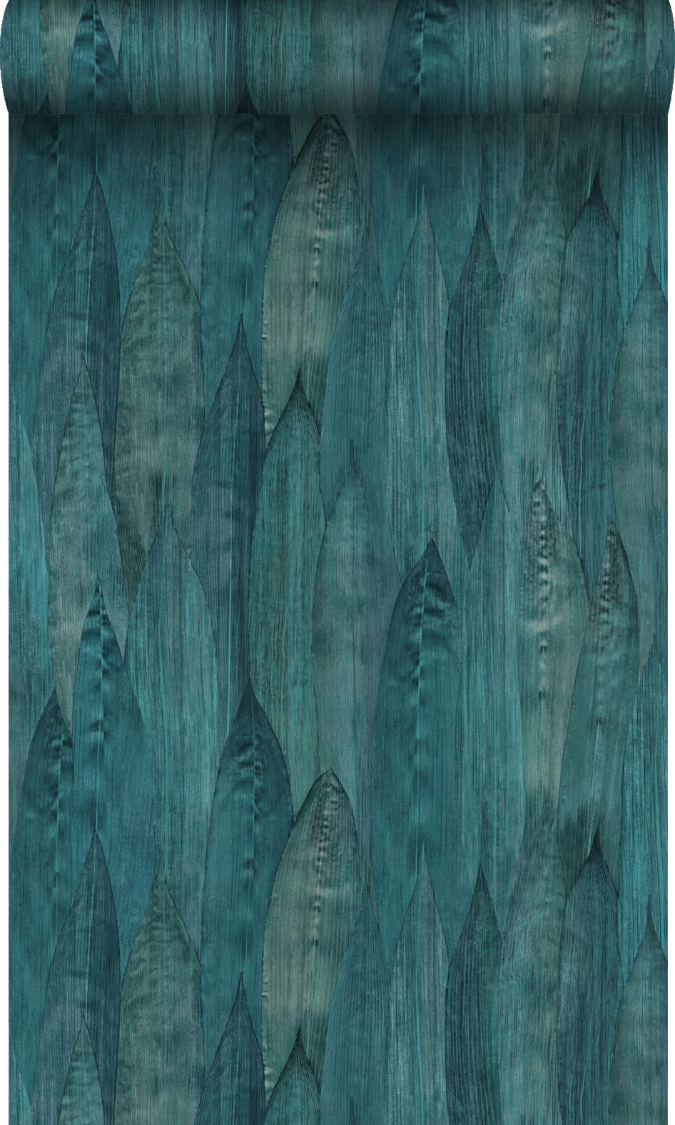 TAPETE Blätter 53 cm x 10.05 m - Türkis, Papier (53/1000cm) - Origin Wallcoverings