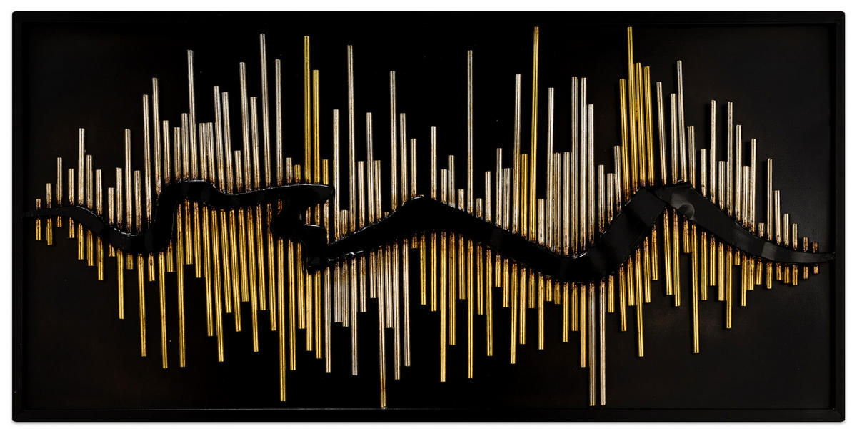 METALLBILD Gold 120/60 cm - Silberfarben/Goldfarben, Metall (7.95/60cm) - KUNSTLOFT