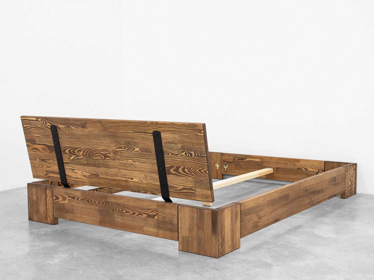 BETT aus Massivholz MARIKA III - Dunkelbraun, Holz (160/200cm) - Seart
