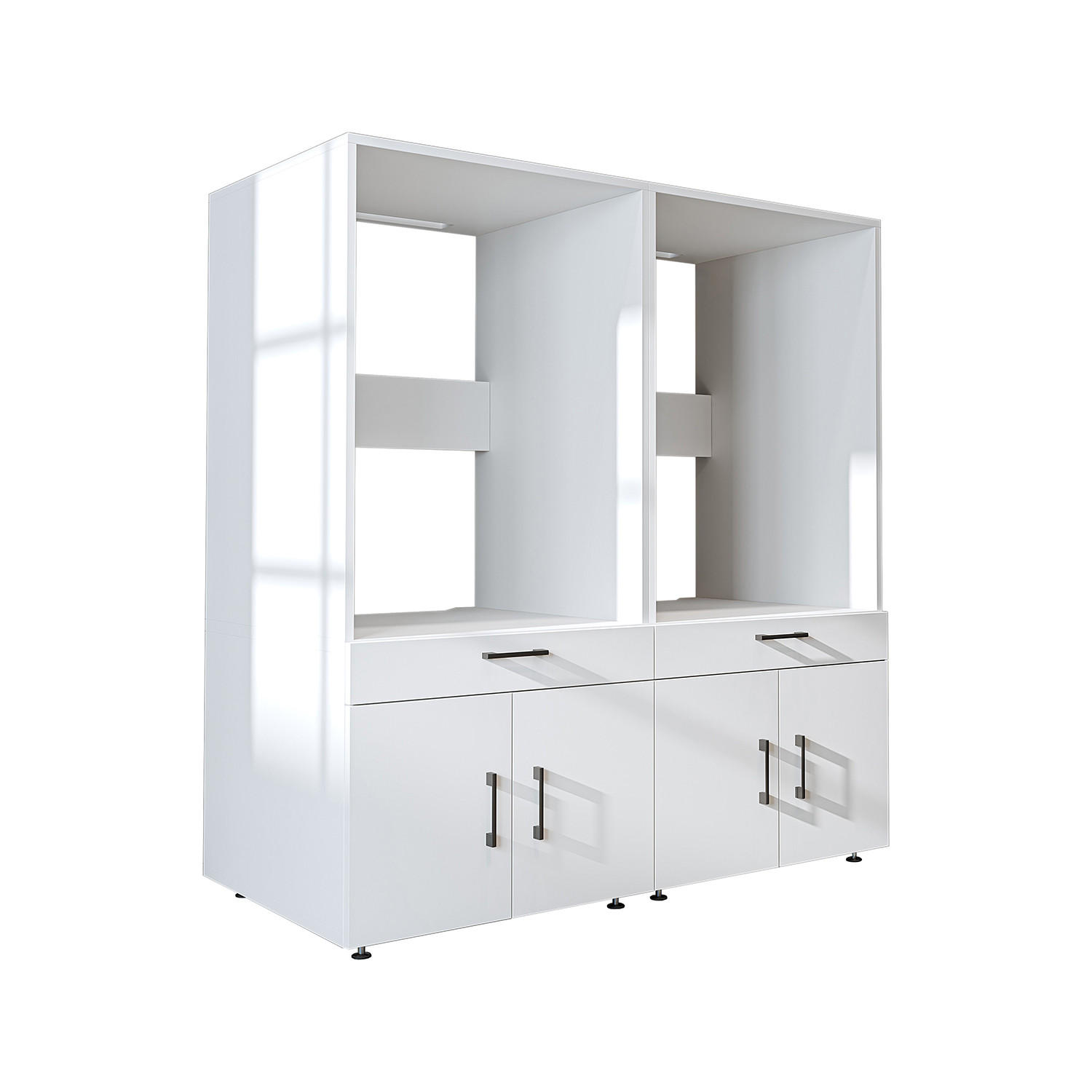 WASCHMASCHINENSCHRANK Serie 3 134cm Breit, 145cm Hoch - Weiß, Holzwerkstoff (134/145/67cm)