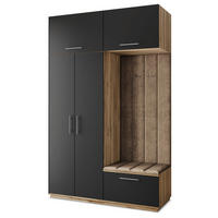 GARDEROBENSCHRANK REMA 150/240/60 cm Modern Garderobe-Set Eiche Wotan - Beige/Eiche Wotan, Holzwerkstoff (150/240/60cm) - MASSENO
