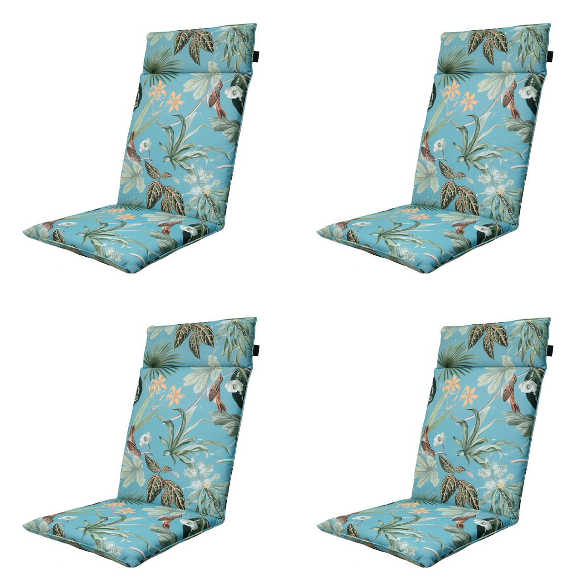 GARTENSTUHLKISSEN Grasse 120/50 cm 4er-Set - Blau, Textil (50/8/120cm) - Madison