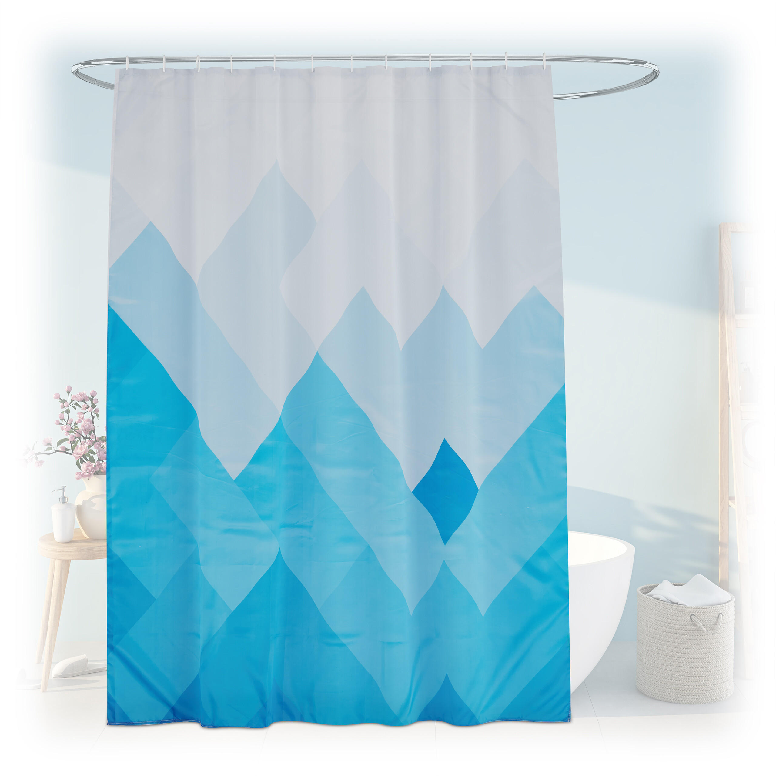 DUSCHVORHANG - Multicolor, Textil (180/0.1cm) - Relaxdays