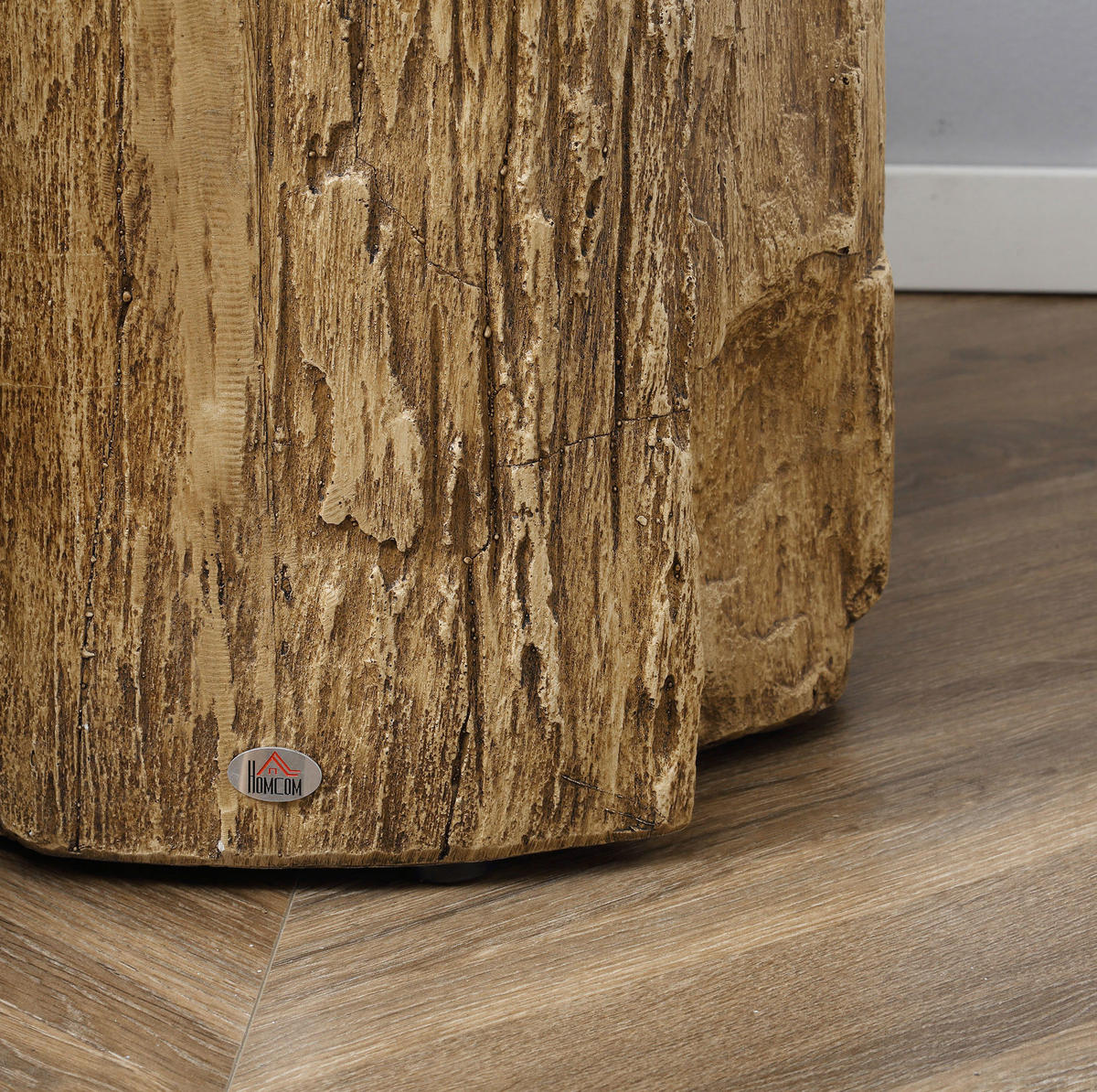 BEISTELLTISCH 37/37/43 cm natur aus Beton mit verstellbaren Füßen - Naturfarben, Stein (37/37/43cm) - OKWISH