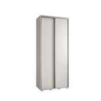 SCHWEBETÜRENSCHRANK 235,2/100/45 2-türig - Silberfarben/Weiß, Holz/Metall (100/235/45cm) - Abiks Möbel
